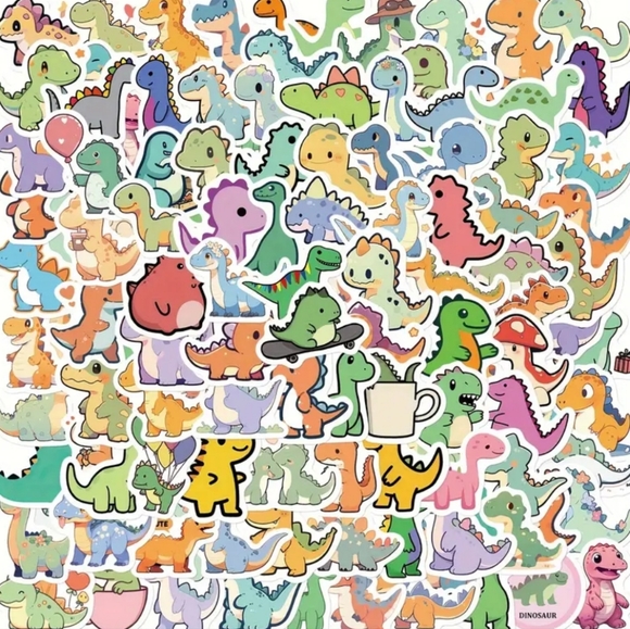 50pc Cute Dino Sticker Pack - Picture 2 of 3
